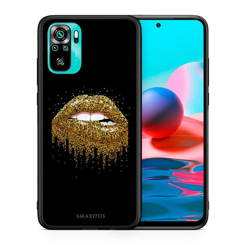 Θήκη Xiaomi Redmi Note 10 Golden Valentine από τη Smartfits με σχέδιο στο πίσω μέρος και μαύρο περίβλημα | Xiaomi Redmi Note 10 Golden Valentine case with colorful back and black bezels