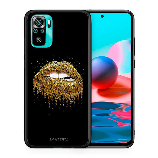 Θήκη Xiaomi Redmi Note 10 Golden Valentine από τη Smartfits με σχέδιο στο πίσω μέρος και μαύρο περίβλημα | Xiaomi Redmi Note 10 Golden Valentine case with colorful back and black bezels