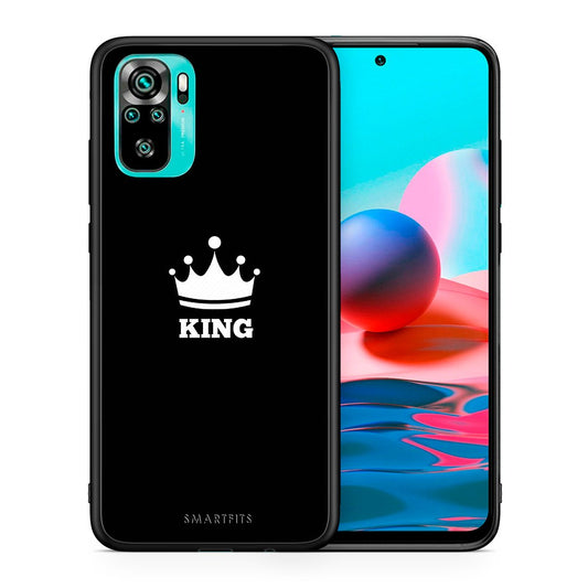 Θήκη Xiaomi Redmi Note 10 King Valentine από τη Smartfits με σχέδιο στο πίσω μέρος και μαύρο περίβλημα | Xiaomi Redmi Note 10 King Valentine case with colorful back and black bezels