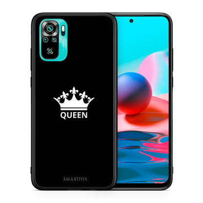 Θήκη Xiaomi Redmi Note 10 Queen Valentine από τη Smartfits με σχέδιο στο πίσω μέρος και μαύρο περίβλημα | Xiaomi Redmi Note 10 Queen Valentine case with colorful back and black bezels
