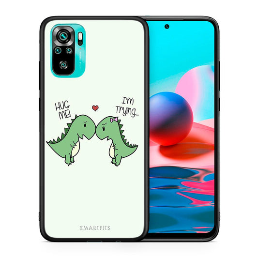 Θήκη Xiaomi Redmi Note 10 Rex Valentine από τη Smartfits με σχέδιο στο πίσω μέρος και μαύρο περίβλημα | Xiaomi Redmi Note 10 Rex Valentine case with colorful back and black bezels