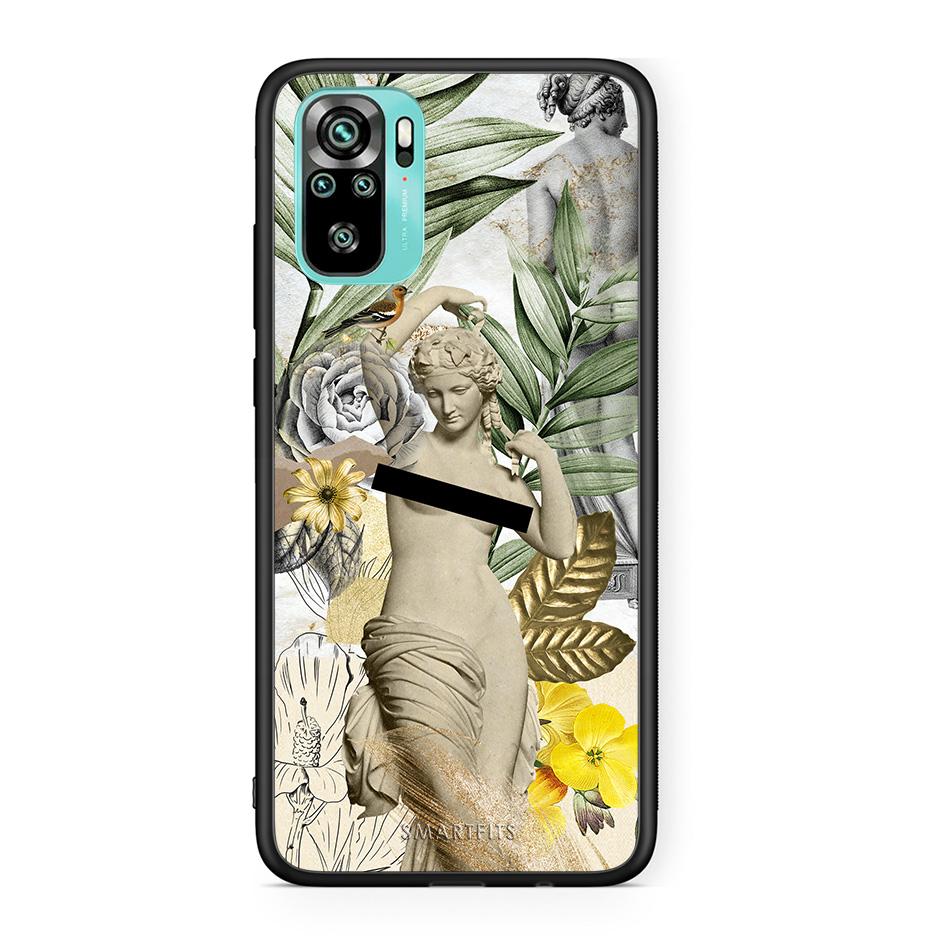Xiaomi Redmi Note 10 Woman Statue θήκη από τη Smartfits με σχέδιο στο πίσω μέρος και μαύρο περίβλημα | Smartphone case with colorful back and black bezels by Smartfits