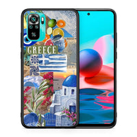 Thumbnail for Θήκη Xiaomi Redmi Note 10 All Greek από τη Smartfits με σχέδιο στο πίσω μέρος και μαύρο περίβλημα | Xiaomi Redmi Note 10 All Greek case with colorful back and black bezels