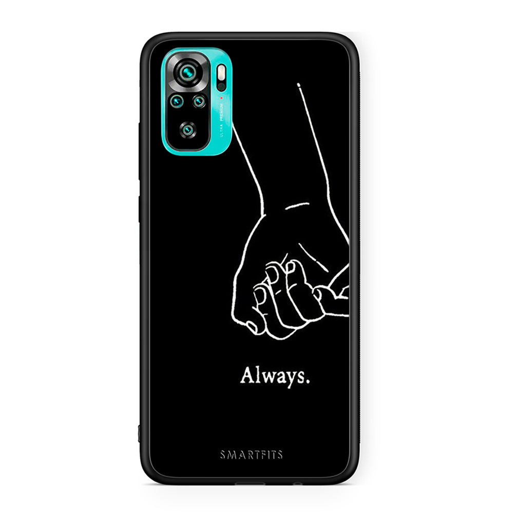Xiaomi Redmi Note 10 Always & Forever 1 Θήκη Αγίου Βαλεντίνου από τη Smartfits με σχέδιο στο πίσω μέρος και μαύρο περίβλημα | Smartphone case with colorful back and black bezels by Smartfits