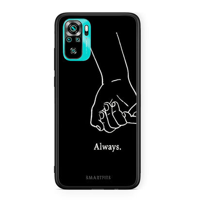 Xiaomi Redmi Note 10 Always & Forever 1 Θήκη Αγίου Βαλεντίνου από τη Smartfits με σχέδιο στο πίσω μέρος και μαύρο περίβλημα | Smartphone case with colorful back and black bezels by Smartfits