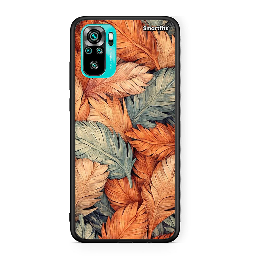 Xiaomi Redmi Note 10 Autumn Leaves θήκη από τη Smartfits με σχέδιο στο πίσω μέρος και μαύρο περίβλημα | Smartphone case with colorful back and black bezels by Smartfits