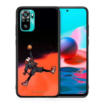 Θήκη Xiaomi Redmi Note 10 Basketball Hero από τη Smartfits με σχέδιο στο πίσω μέρος και μαύρο περίβλημα | Xiaomi Redmi Note 10 Basketball Hero case with colorful back and black bezels