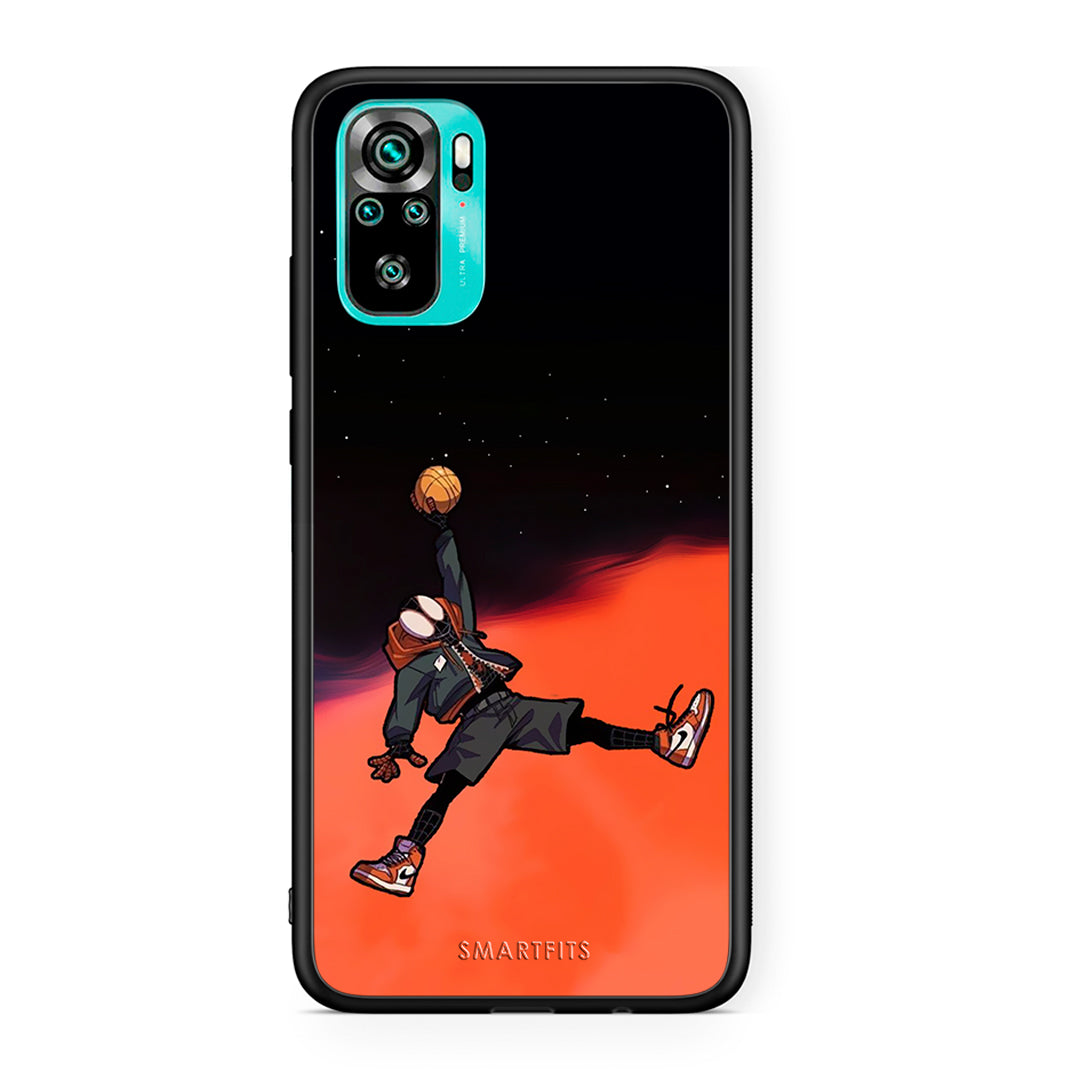 Xiaomi Redmi Note 10 Basketball Hero θήκη από τη Smartfits με σχέδιο στο πίσω μέρος και μαύρο περίβλημα | Smartphone case with colorful back and black bezels by Smartfits