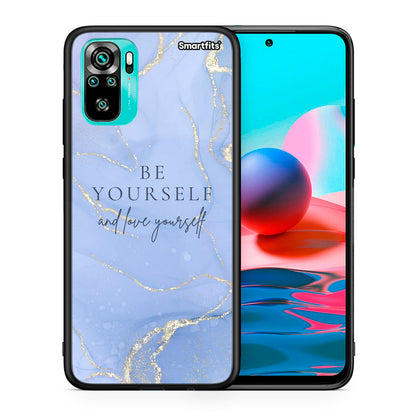 Θήκη Xiaomi Redmi Note 10 Be Yourself από τη Smartfits με σχέδιο στο πίσω μέρος και μαύρο περίβλημα | Xiaomi Redmi Note 10 Be Yourself case with colorful back and black bezels