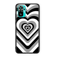 Thumbnail for Xiaomi Redmi Note 10 Black Hearts θήκη από τη Smartfits με σχέδιο στο πίσω μέρος και μαύρο περίβλημα | Smartphone case with colorful back and black bezels by Smartfits