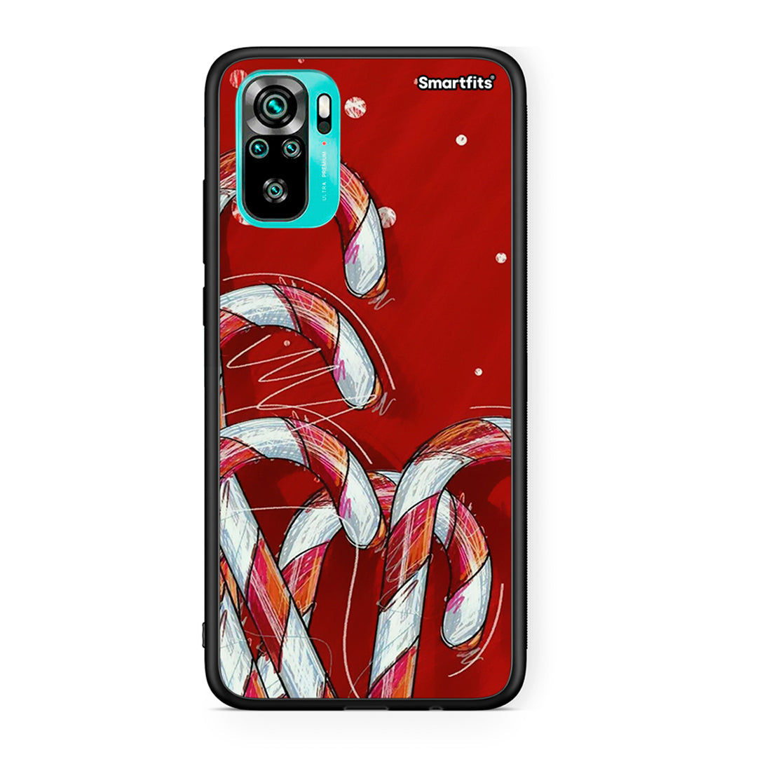 Xiaomi Redmi Note 10 Candy Cane θήκη από τη Smartfits με σχέδιο στο πίσω μέρος και μαύρο περίβλημα | Smartphone case with colorful back and black bezels by Smartfits