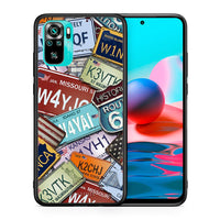 Thumbnail for Θήκη Xiaomi Redmi Note 10 Car Plates από τη Smartfits με σχέδιο στο πίσω μέρος και μαύρο περίβλημα | Xiaomi Redmi Note 10 Car Plates case with colorful back and black bezels