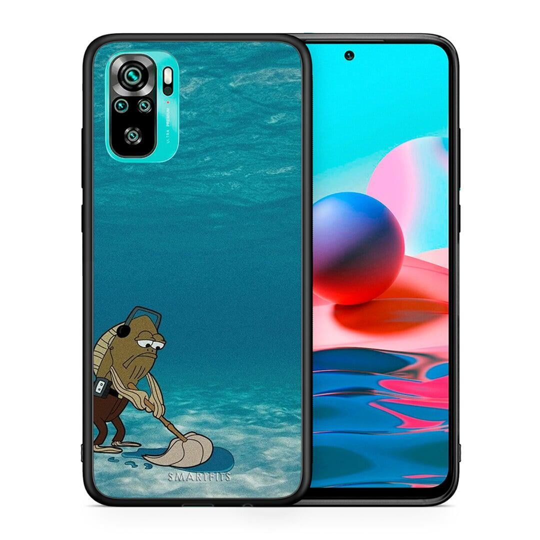 Θήκη Xiaomi Redmi Note 10 Clean The Ocean από τη Smartfits με σχέδιο στο πίσω μέρος και μαύρο περίβλημα | Xiaomi Redmi Note 10 Clean The Ocean case with colorful back and black bezels