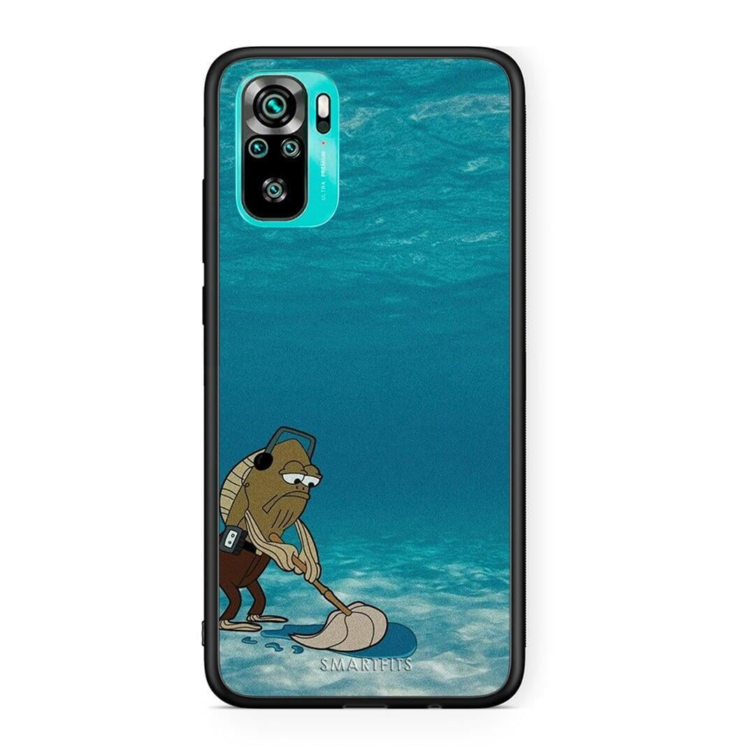 Xiaomi Redmi Note 10 Clean The Ocean Θήκη από τη Smartfits με σχέδιο στο πίσω μέρος και μαύρο περίβλημα | Smartphone case with colorful back and black bezels by Smartfits