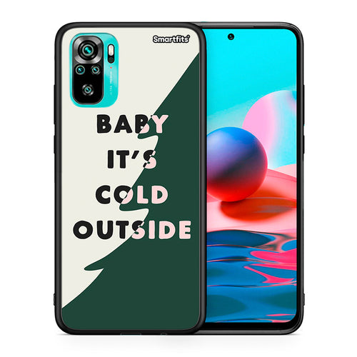 Θήκη Xiaomi Redmi Note 10 Cold Outside από τη Smartfits με σχέδιο στο πίσω μέρος και μαύρο περίβλημα | Xiaomi Redmi Note 10 Cold Outside case with colorful back and black bezels