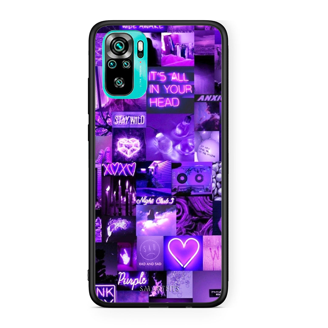 Xiaomi Redmi Note 10 Collage Stay Wild Θήκη Αγίου Βαλεντίνου από τη Smartfits με σχέδιο στο πίσω μέρος και μαύρο περίβλημα | Smartphone case with colorful back and black bezels by Smartfits