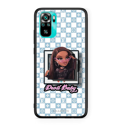 Xiaomi Redmi Note 10 Devil Baby Θήκη Αγίου Βαλεντίνου από τη Smartfits με σχέδιο στο πίσω μέρος και μαύρο περίβλημα | Smartphone case with colorful back and black bezels by Smartfits