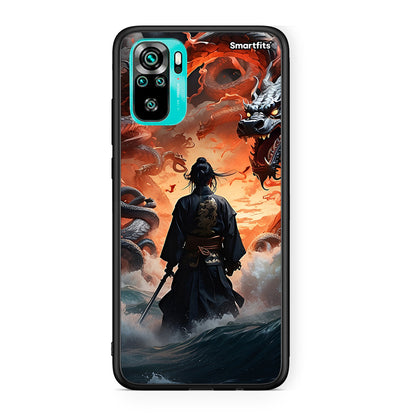 Xiaomi Redmi Note 10 Dragons Fight θήκη από τη Smartfits με σχέδιο στο πίσω μέρος και μαύρο περίβλημα | Smartphone case with colorful back and black bezels by Smartfits