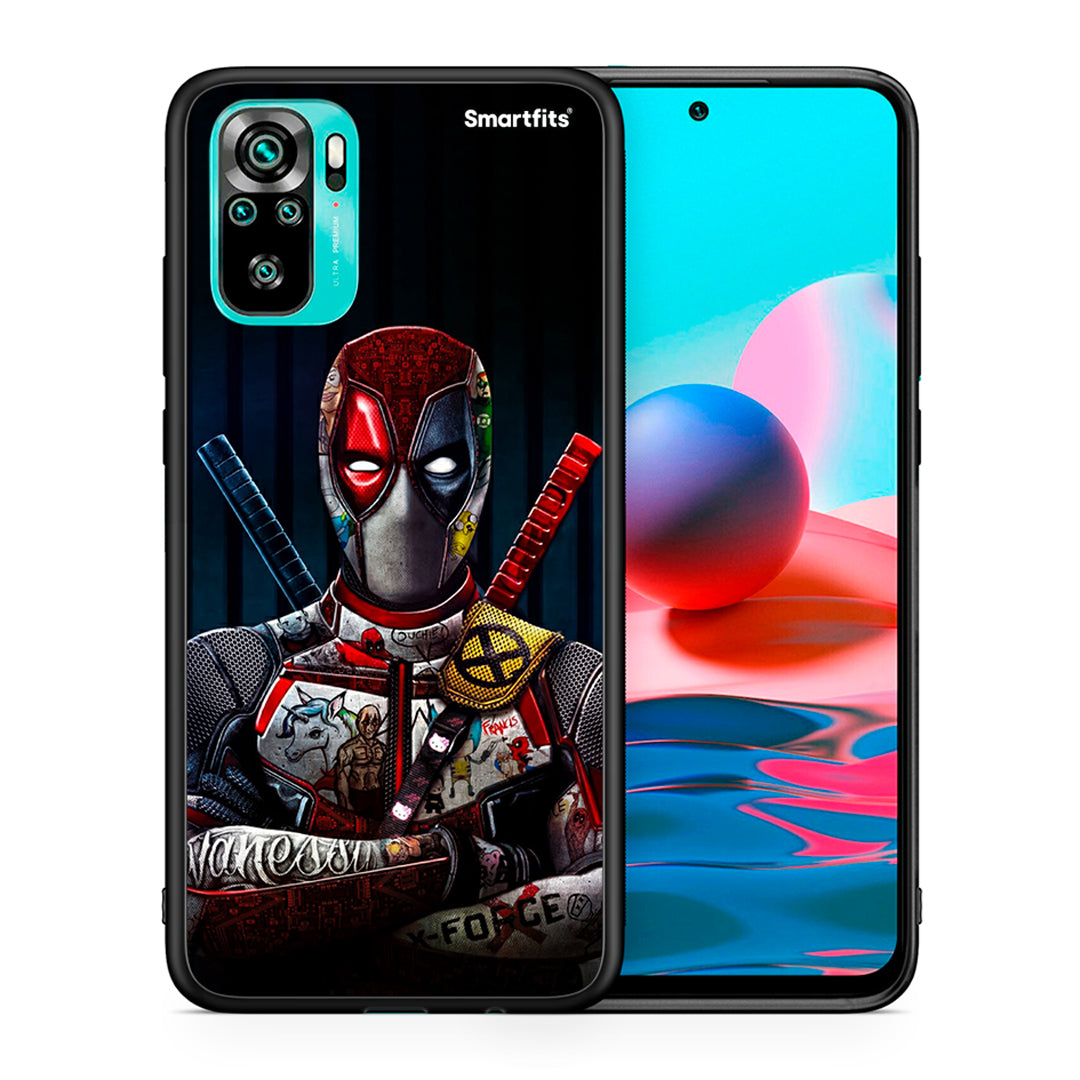 Θήκη Xiaomi Redmi Note 10 Funny Guy από τη Smartfits με σχέδιο στο πίσω μέρος και μαύρο περίβλημα | Xiaomi Redmi Note 10 Funny Guy case with colorful back and black bezels