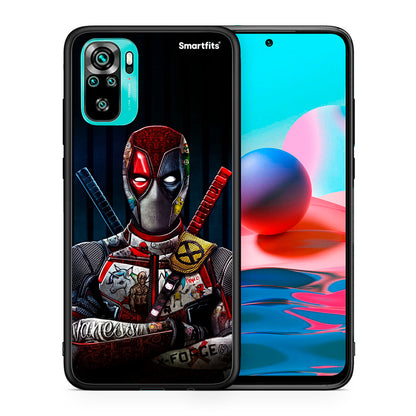 Θήκη Xiaomi Redmi Note 10 Funny Guy από τη Smartfits με σχέδιο στο πίσω μέρος και μαύρο περίβλημα | Xiaomi Redmi Note 10 Funny Guy case with colorful back and black bezels