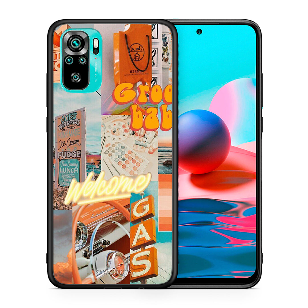 Θήκη Αγίου Βαλεντίνου Xiaomi Redmi Note 10 Groovy Babe από τη Smartfits με σχέδιο στο πίσω μέρος και μαύρο περίβλημα | Xiaomi Redmi Note 10 Groovy Babe case with colorful back and black bezels