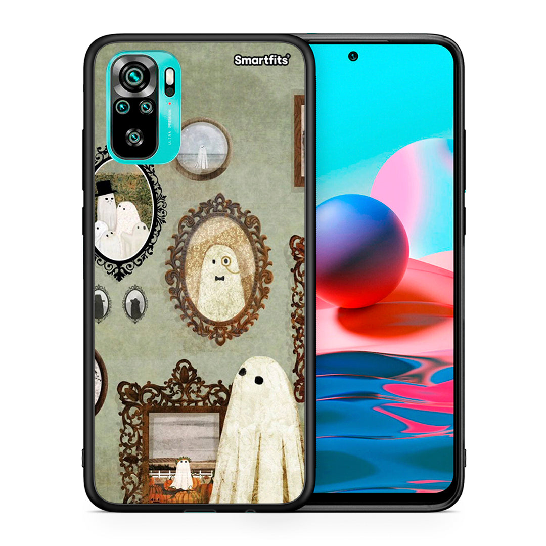 Θήκη Xiaomi Redmi Note 10 Halloween Ghost Season από τη Smartfits με σχέδιο στο πίσω μέρος και μαύρο περίβλημα | Xiaomi Redmi Note 10 Halloween Ghost Season case with colorful back and black bezels