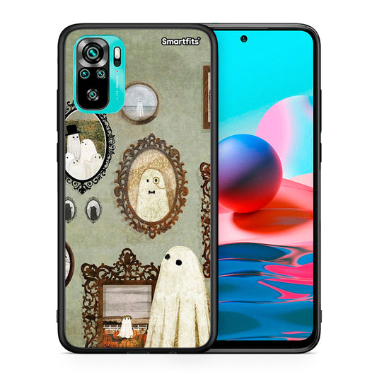 Θήκη Xiaomi Redmi Note 10 Halloween Ghost Season από τη Smartfits με σχέδιο στο πίσω μέρος και μαύρο περίβλημα | Xiaomi Redmi Note 10 Halloween Ghost Season case with colorful back and black bezels
