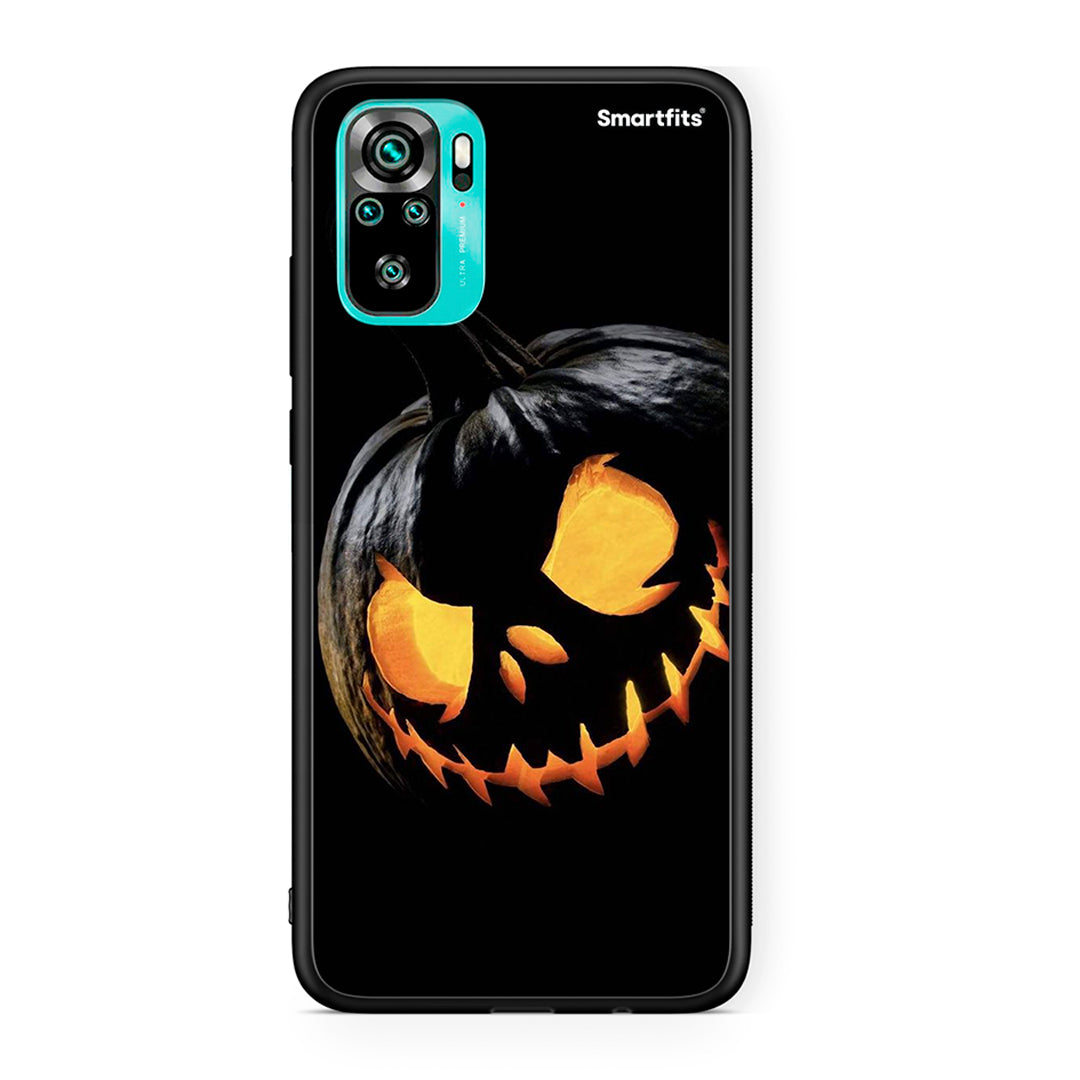 Xiaomi Redmi Note 10 Halloween Scary Pumpkin Θήκη από τη Smartfits με σχέδιο στο πίσω μέρος και μαύρο περίβλημα | Smartphone case with colorful back and black bezels by Smartfits