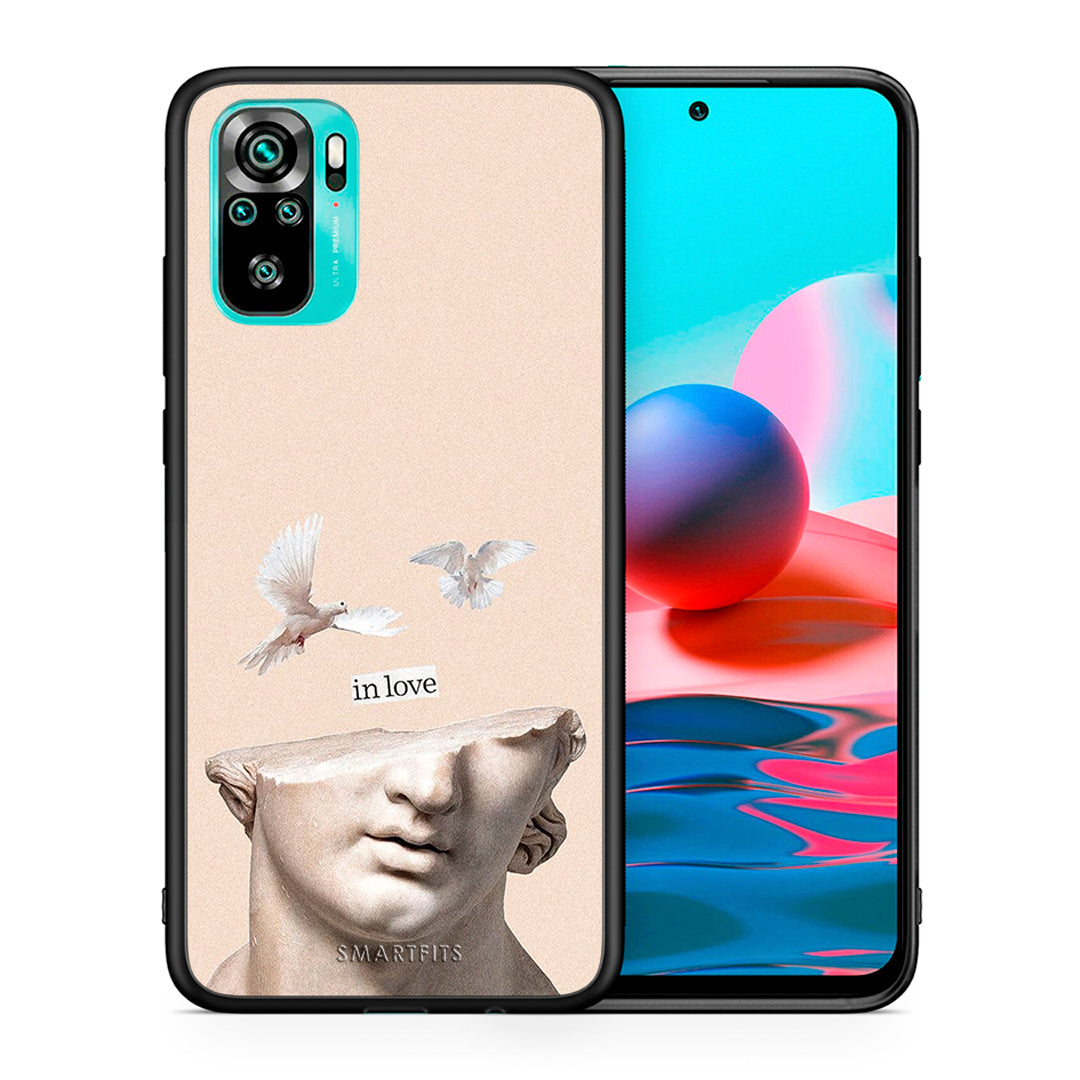 Θήκη Xiaomi Redmi Note 10 In Love από τη Smartfits με σχέδιο στο πίσω μέρος και μαύρο περίβλημα | Xiaomi Redmi Note 10 In Love case with colorful back and black bezels