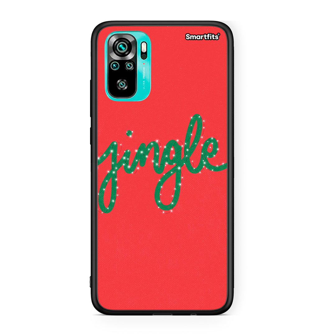 Xiaomi Redmi Note 10 Jingle Xmas θήκη από τη Smartfits με σχέδιο στο πίσω μέρος και μαύρο περίβλημα | Smartphone case with colorful back and black bezels by Smartfits