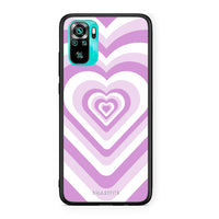 Thumbnail for Xiaomi Redmi Note 10 Lilac Hearts θήκη από τη Smartfits με σχέδιο στο πίσω μέρος και μαύρο περίβλημα | Smartphone case with colorful back and black bezels by Smartfits