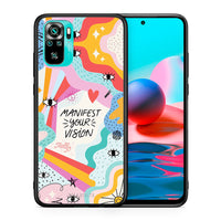 Thumbnail for Θήκη Xiaomi Redmi Note 10 Manifest Your Vision από τη Smartfits με σχέδιο στο πίσω μέρος και μαύρο περίβλημα | Xiaomi Redmi Note 10 Manifest Your Vision case with colorful back and black bezels