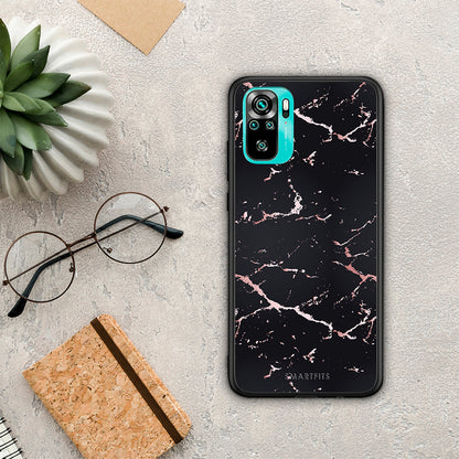 Marble Black Rosegold - Xiaomi Redmi Note 10S / 10 4G θήκη