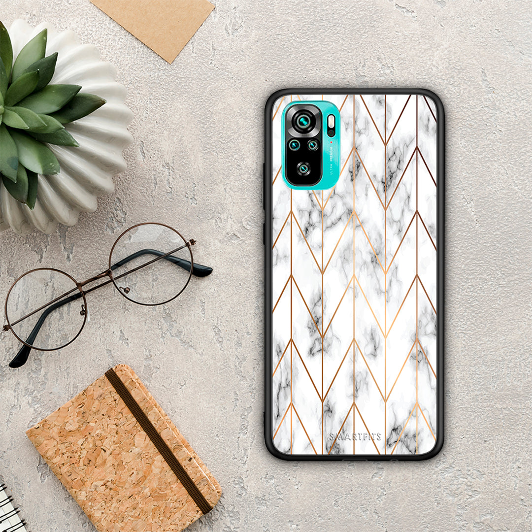 Marble Gold Geometric - Xiaomi Redmi Note 10S / 10 4G θήκη