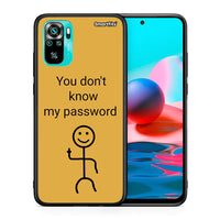 Thumbnail for Θήκη Xiaomi Redmi Note 10 My Password από τη Smartfits με σχέδιο στο πίσω μέρος και μαύρο περίβλημα | Xiaomi Redmi Note 10 My Password case with colorful back and black bezels