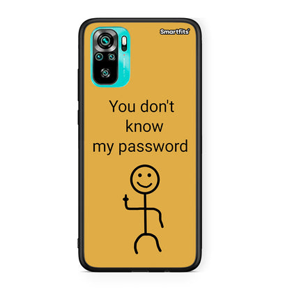 Xiaomi Redmi Note 10 My Password Θήκη από τη Smartfits με σχέδιο στο πίσω μέρος και μαύρο περίβλημα | Smartphone case with colorful back and black bezels by Smartfits