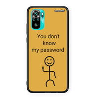 Thumbnail for Xiaomi Redmi Note 10 My Password Θήκη από τη Smartfits με σχέδιο στο πίσω μέρος και μαύρο περίβλημα | Smartphone case with colorful back and black bezels by Smartfits