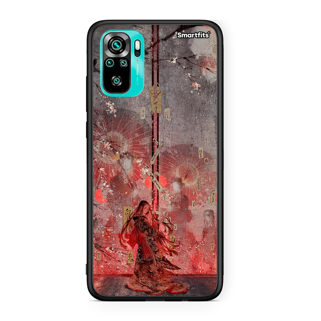 Xiaomi Redmi Note 10 Nezuko Kamado θήκη από τη Smartfits με σχέδιο στο πίσω μέρος και μαύρο περίβλημα | Smartphone case with colorful back and black bezels by Smartfits