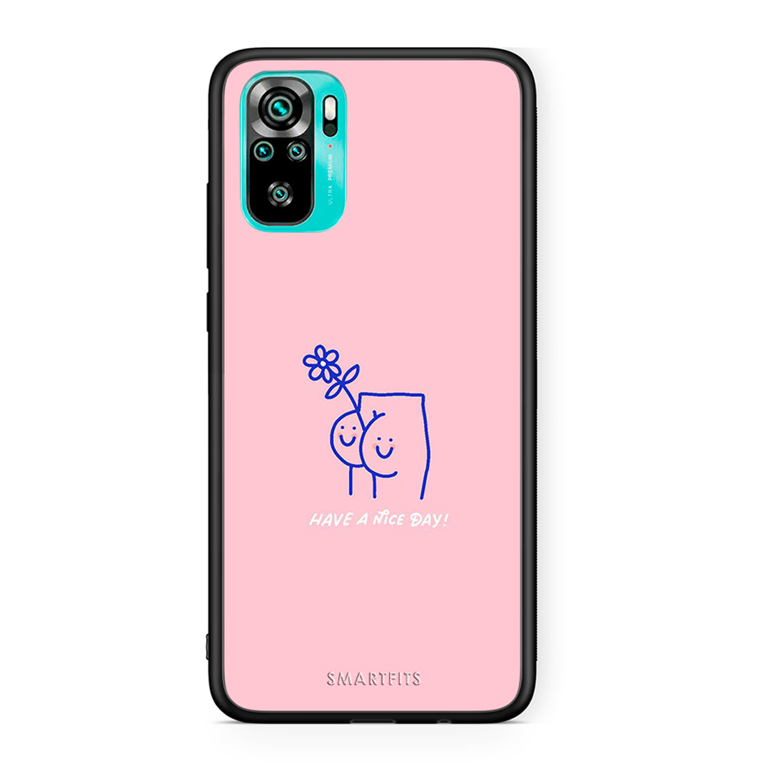 Xiaomi Redmi Note 10 Nice Day θήκη από τη Smartfits με σχέδιο στο πίσω μέρος και μαύρο περίβλημα | Smartphone case with colorful back and black bezels by Smartfits