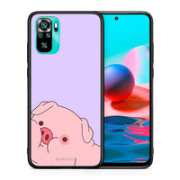 Thumbnail for Θήκη Αγίου Βαλεντίνου Xiaomi Redmi Note 10 Pig Love 2 από τη Smartfits με σχέδιο στο πίσω μέρος και μαύρο περίβλημα | Xiaomi Redmi Note 10 Pig Love 2 case with colorful back and black bezels