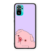 Thumbnail for Xiaomi Redmi Note 10 Pig Love 2 Θήκη Αγίου Βαλεντίνου από τη Smartfits με σχέδιο στο πίσω μέρος και μαύρο περίβλημα | Smartphone case with colorful back and black bezels by Smartfits
