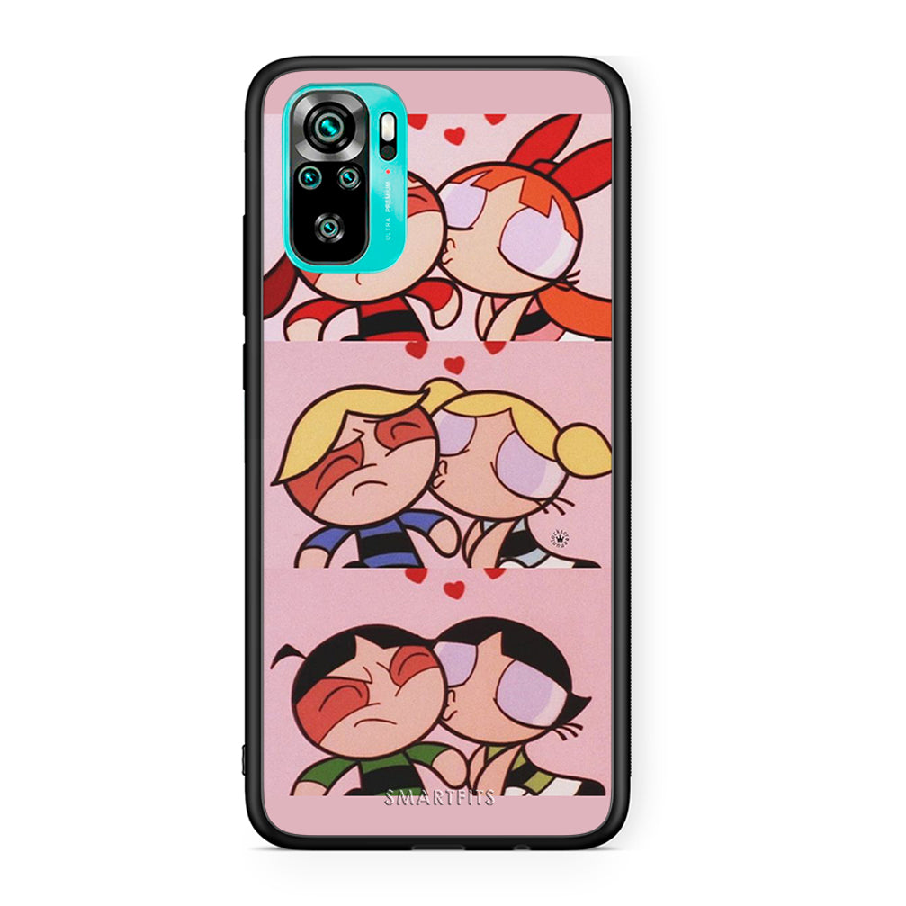 Xiaomi Redmi Note 10 Puff Love Θήκη Αγίου Βαλεντίνου από τη Smartfits με σχέδιο στο πίσω μέρος και μαύρο περίβλημα | Smartphone case with colorful back and black bezels by Smartfits