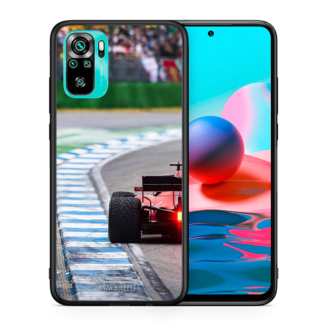 Θήκη Xiaomi Redmi Note 10 Racing Vibes από τη Smartfits με σχέδιο στο πίσω μέρος και μαύρο περίβλημα | Xiaomi Redmi Note 10 Racing Vibes case with colorful back and black bezels