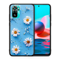 Thumbnail for Θήκη Xiaomi Redmi Note 10 Real Daisies από τη Smartfits με σχέδιο στο πίσω μέρος και μαύρο περίβλημα | Xiaomi Redmi Note 10 Real Daisies case with colorful back and black bezels