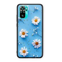Thumbnail for Xiaomi Redmi Note 10 Real Daisies θήκη από τη Smartfits με σχέδιο στο πίσω μέρος και μαύρο περίβλημα | Smartphone case with colorful back and black bezels by Smartfits