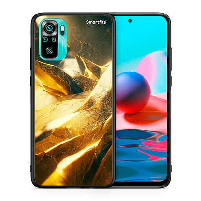 Θήκη Xiaomi Redmi Note 10 Real Gold από τη Smartfits με σχέδιο στο πίσω μέρος και μαύρο περίβλημα | Xiaomi Redmi Note 10 Real Gold case with colorful back and black bezels