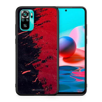 Θήκη Αγίου Βαλεντίνου Xiaomi Redmi Note 10 Red Paint από τη Smartfits με σχέδιο στο πίσω μέρος και μαύρο περίβλημα | Xiaomi Redmi Note 10 Red Paint case with colorful back and black bezels