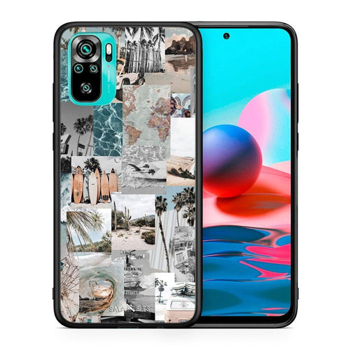 Θήκη Xiaomi Redmi Note 10 Retro Beach Life από τη Smartfits με σχέδιο στο πίσω μέρος και μαύρο περίβλημα | Xiaomi Redmi Note 10 Retro Beach Life case with colorful back and black bezels