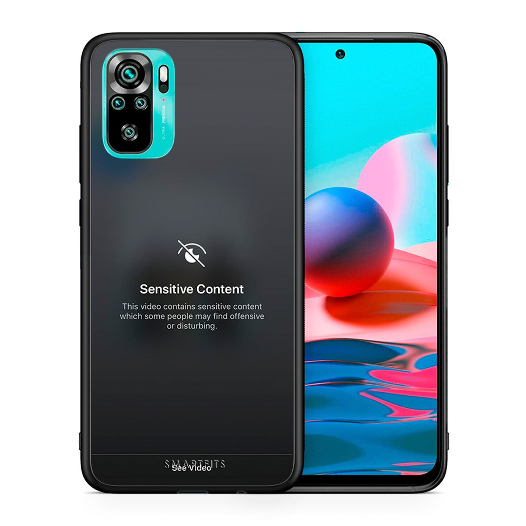 Θήκη Xiaomi Redmi Note 10 Sensitive Content από τη Smartfits με σχέδιο στο πίσω μέρος και μαύρο περίβλημα | Xiaomi Redmi Note 10 Sensitive Content case with colorful back and black bezels