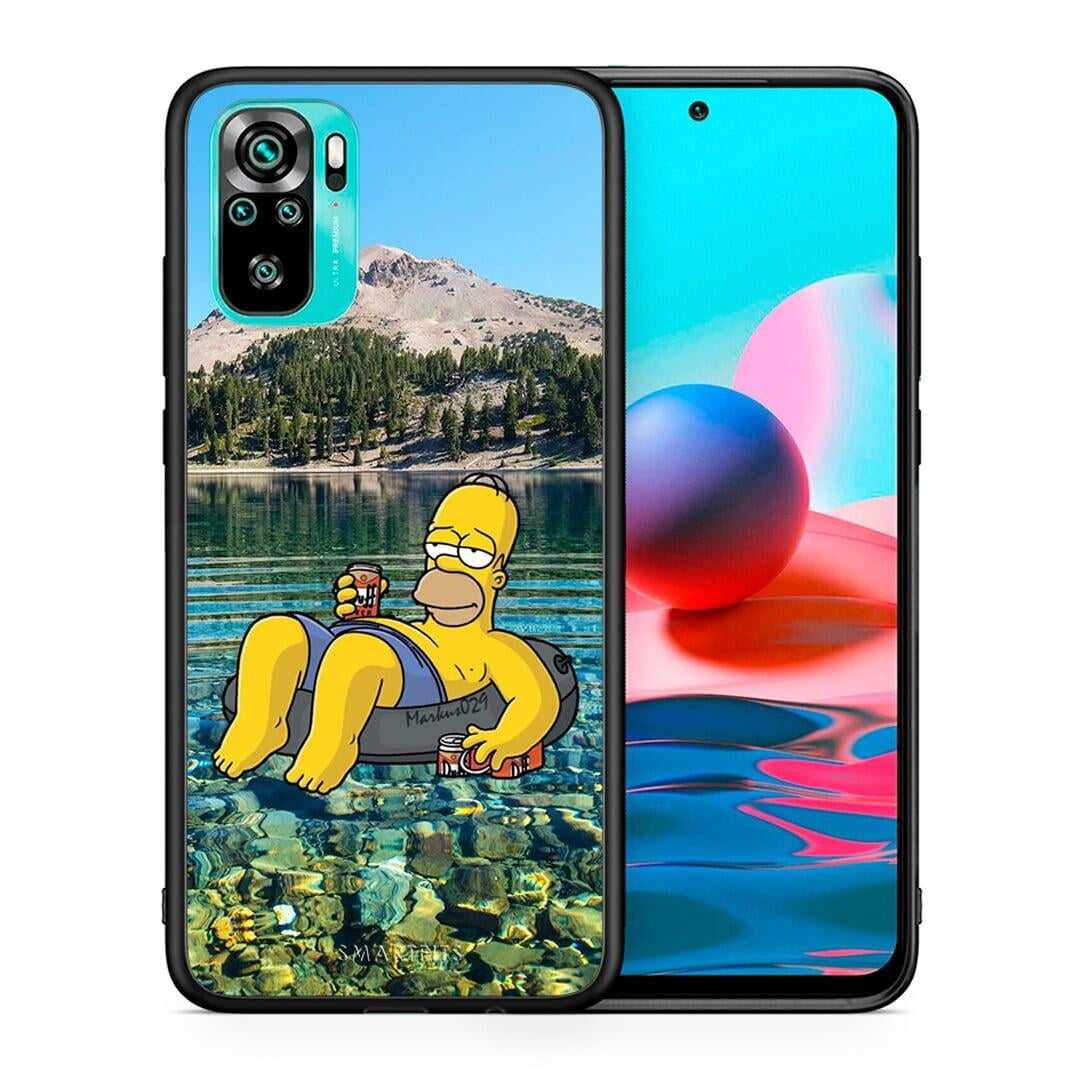 Θήκη Xiaomi Redmi Note 10 Summer Happiness από τη Smartfits με σχέδιο στο πίσω μέρος και μαύρο περίβλημα | Xiaomi Redmi Note 10 Summer Happiness case with colorful back and black bezels